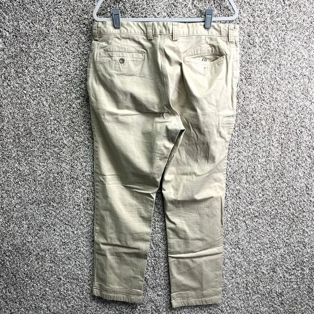 Duluth Trading Co‎ Pants Men’s 36x32 Flex Ballroom Trim Fit Tan Khaki